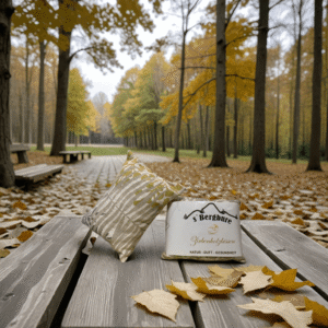 Zirbenholzkissen mit grünen Streifen